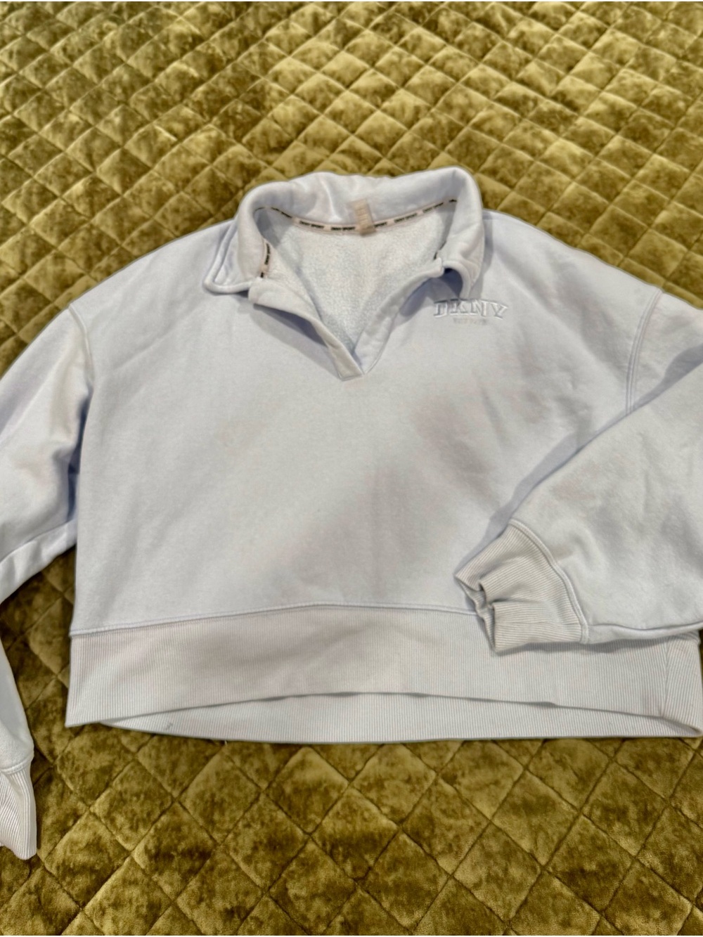 DKNY Light Blue Cowl-Neck Pullover Sweater